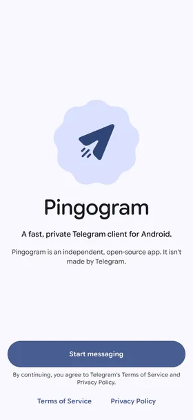 Welcome screen